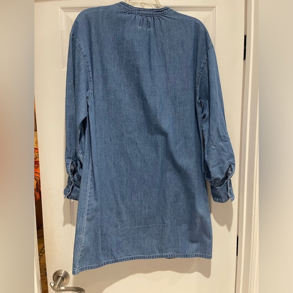 JCREW BLUE JEAN DRESS SIZE MEDIUM - Picture 2 of 4